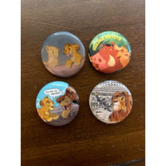 Disney Accessories - Disney Lion King Tin Bag Buttons Lot of 4